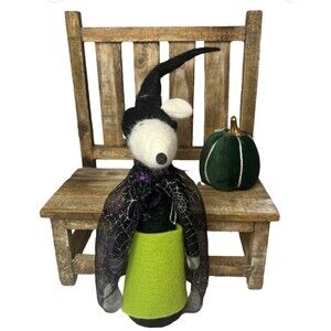 Halloween  15" Felt Mouse Witch Decoration Soft  Lightweight NEW